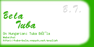 bela tuba business card